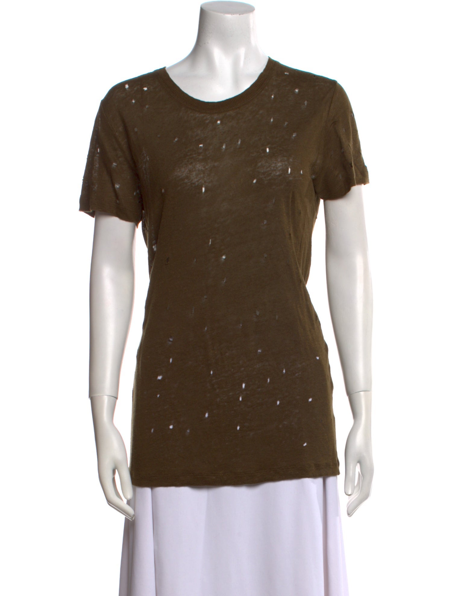 Iro Linen Scoop Neck T-Shirt