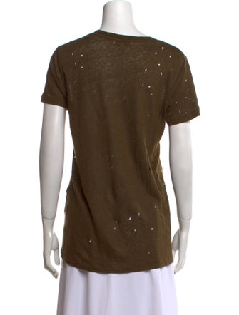 Iro Linen Scoop Neck T-Shirt