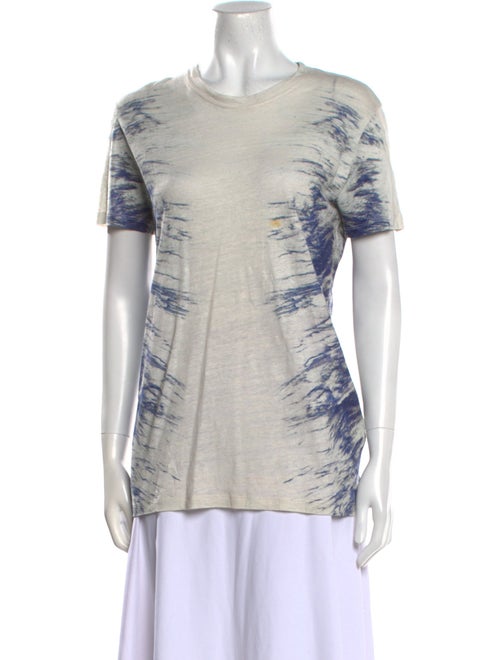 Iro Linen Tie-Dye Print T-Shirt