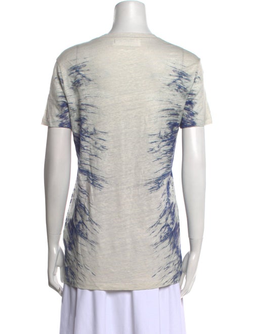 Iro Linen Tie-Dye Print T-Shirt