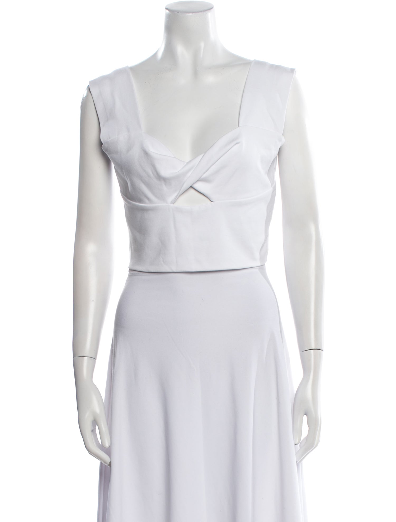 Iro Square Neckline Sleeveless Crop Top