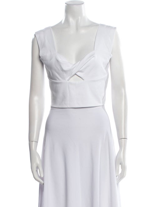 Iro Square Neckline Sleeveless Crop Top