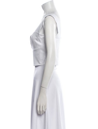 Iro Square Neckline Sleeveless Crop Top