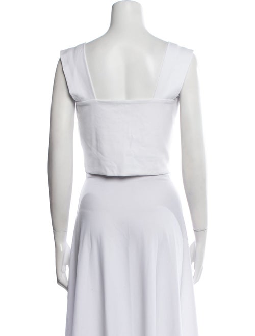 Iro Square Neckline Sleeveless Crop Top