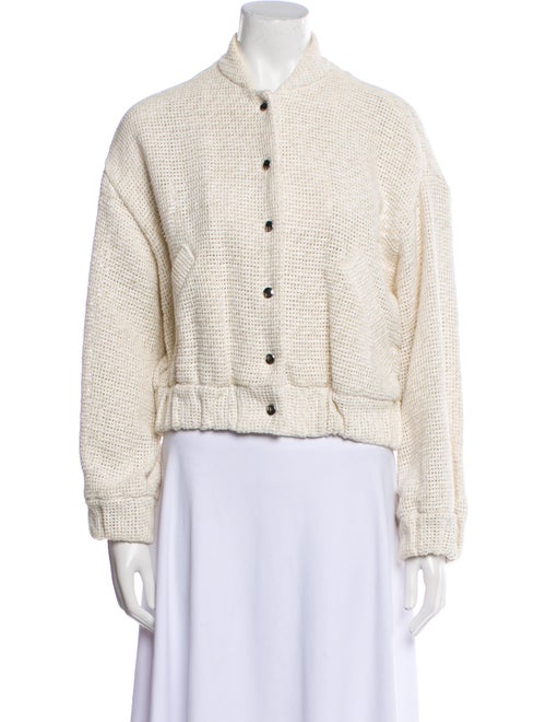 Iro Tweed Pattern Bomber Jacket