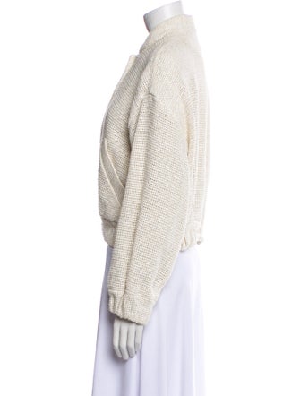 Iro Tweed Pattern Bomber Jacket