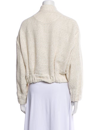 Iro Tweed Pattern Bomber Jacket