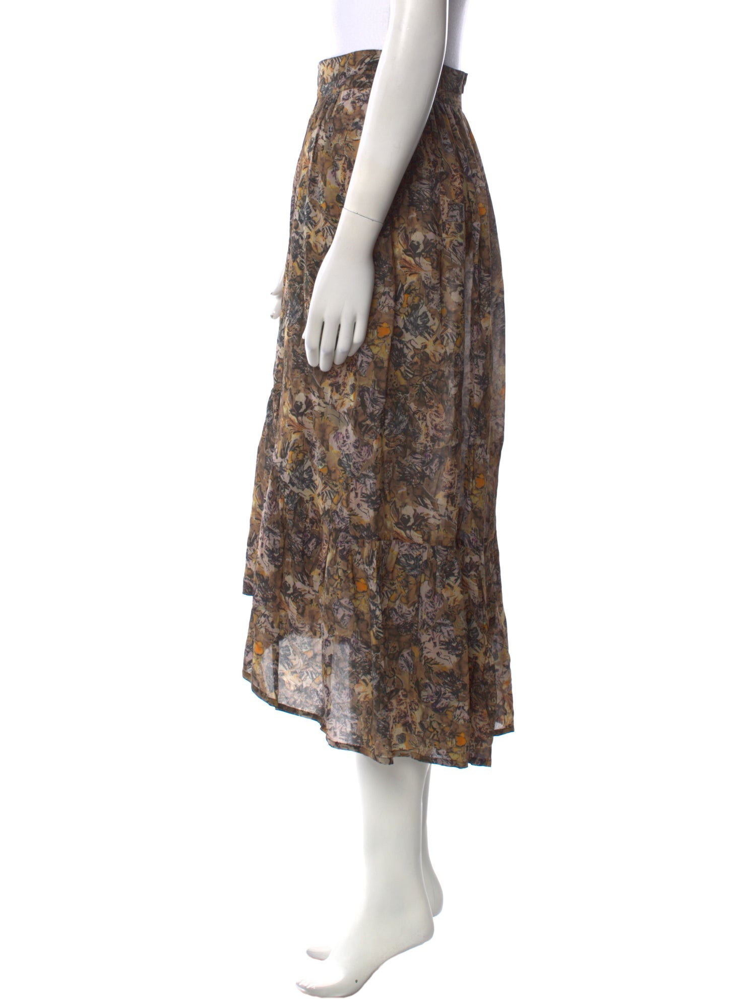 Iro Floral Print Midi Length Skirt