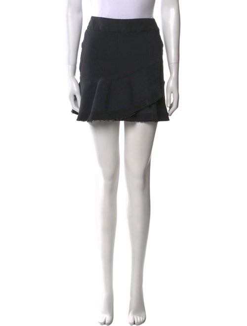 Iro Raw-Edge Trim Mini Skirt