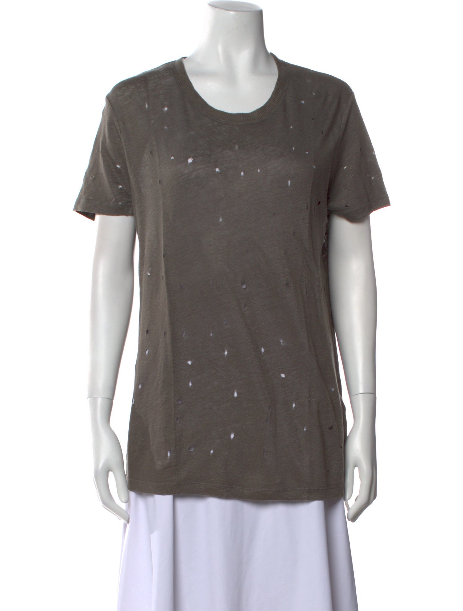 Iro Linen Scoop Neck T-Shirt