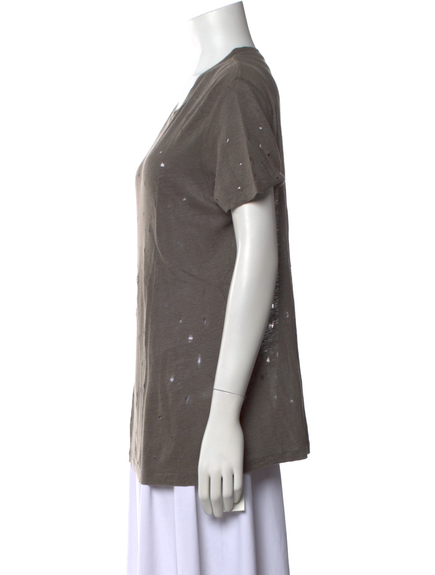 Iro Linen Scoop Neck T-Shirt