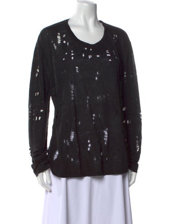 Iro Linen Scoop Neck Top