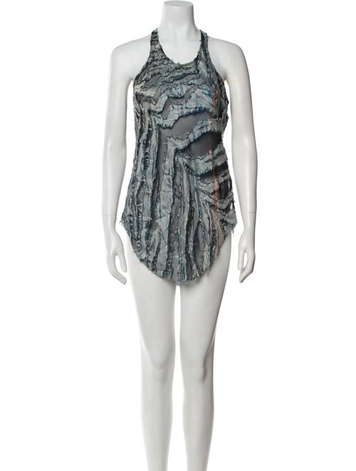 Iro Silk Patterned Bodysuit