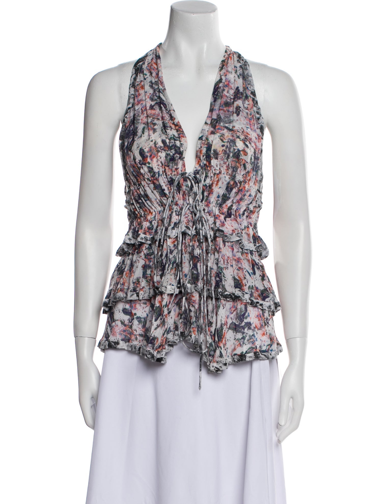 Iro Floral Print V-Neck Blouse