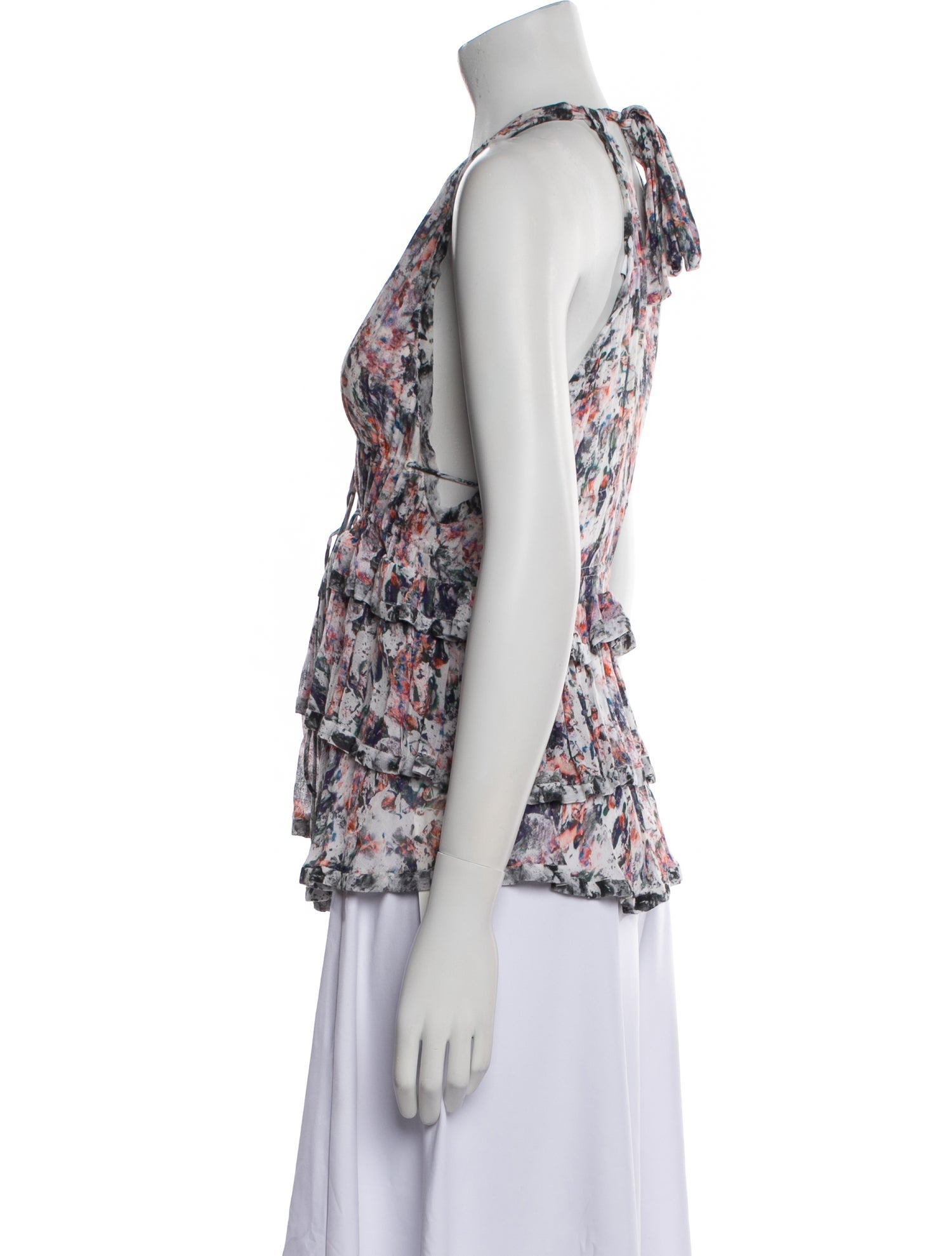 Iro Floral Print V-Neck Blouse