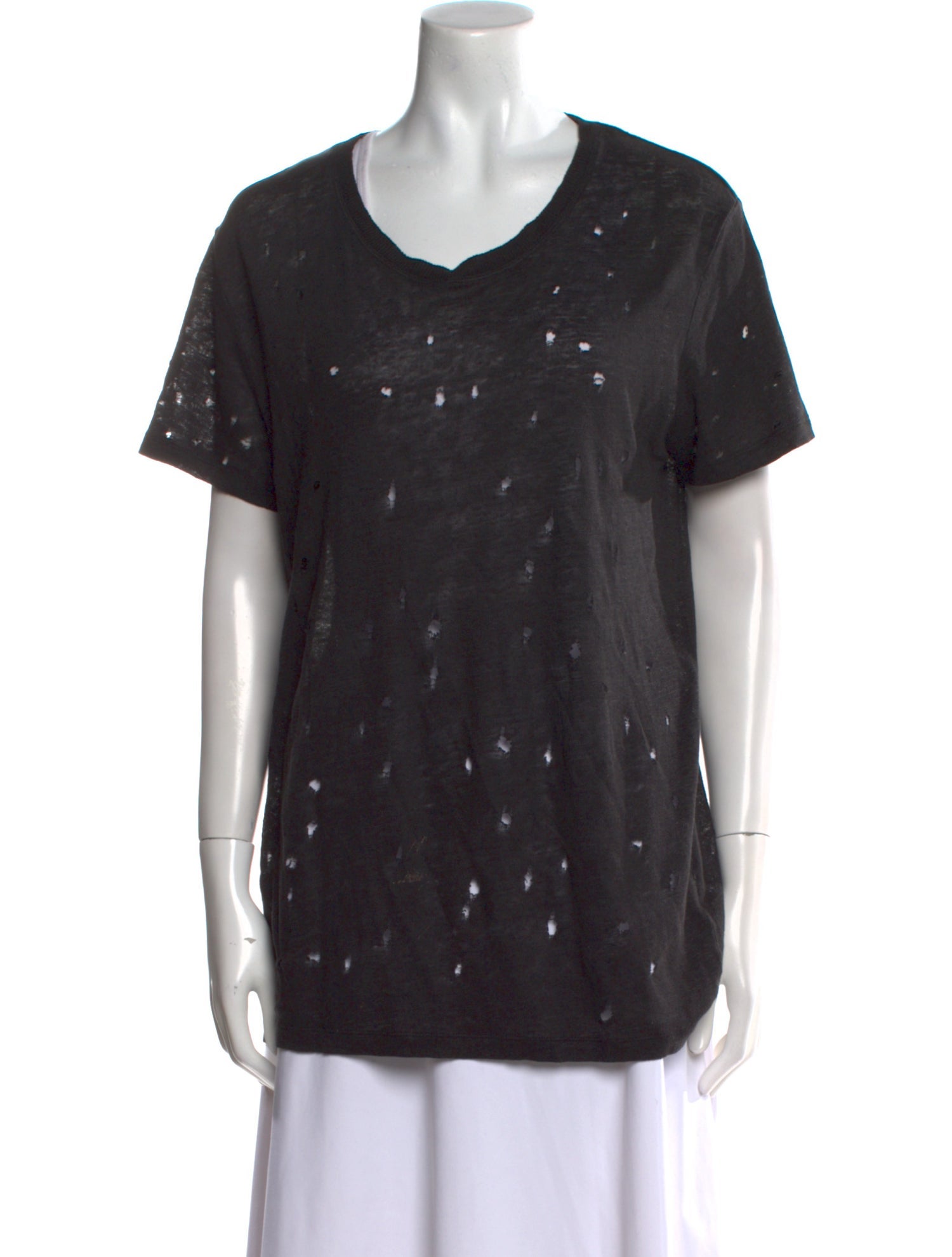 Iro Linen Scoop Neck T-Shirt