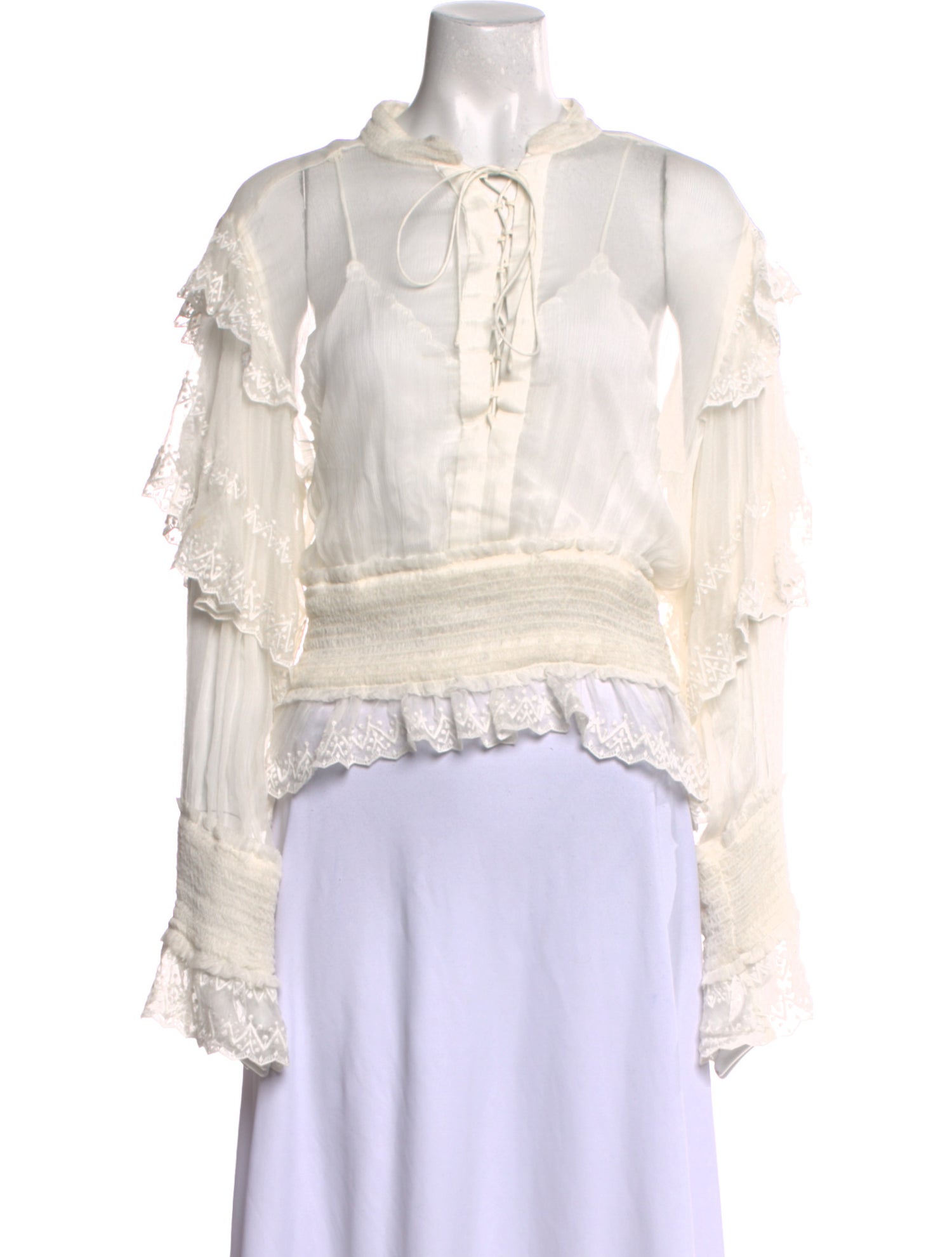 Iro Silk Tie Neck Blouse