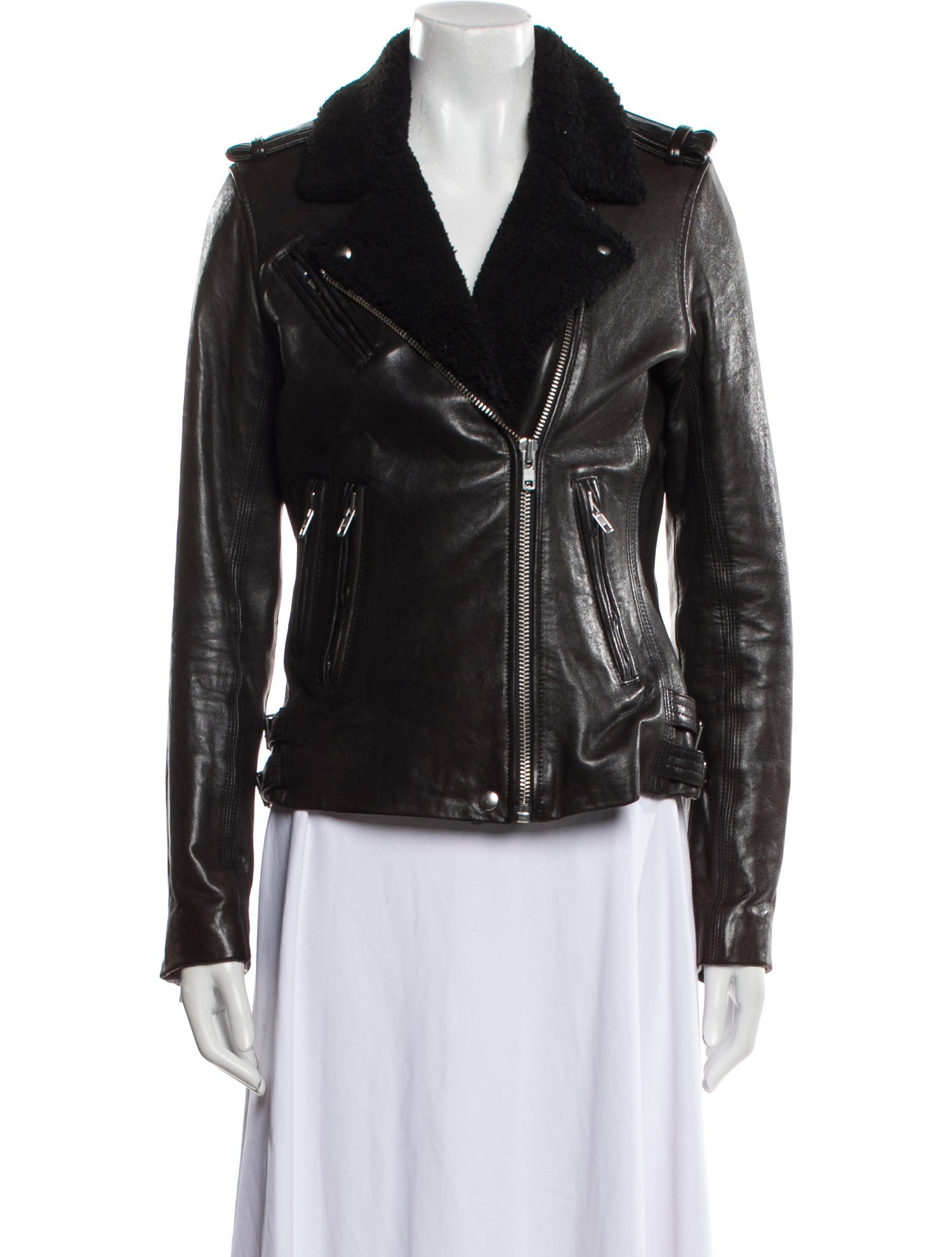 Iro Lamb Leather Fur Jacket