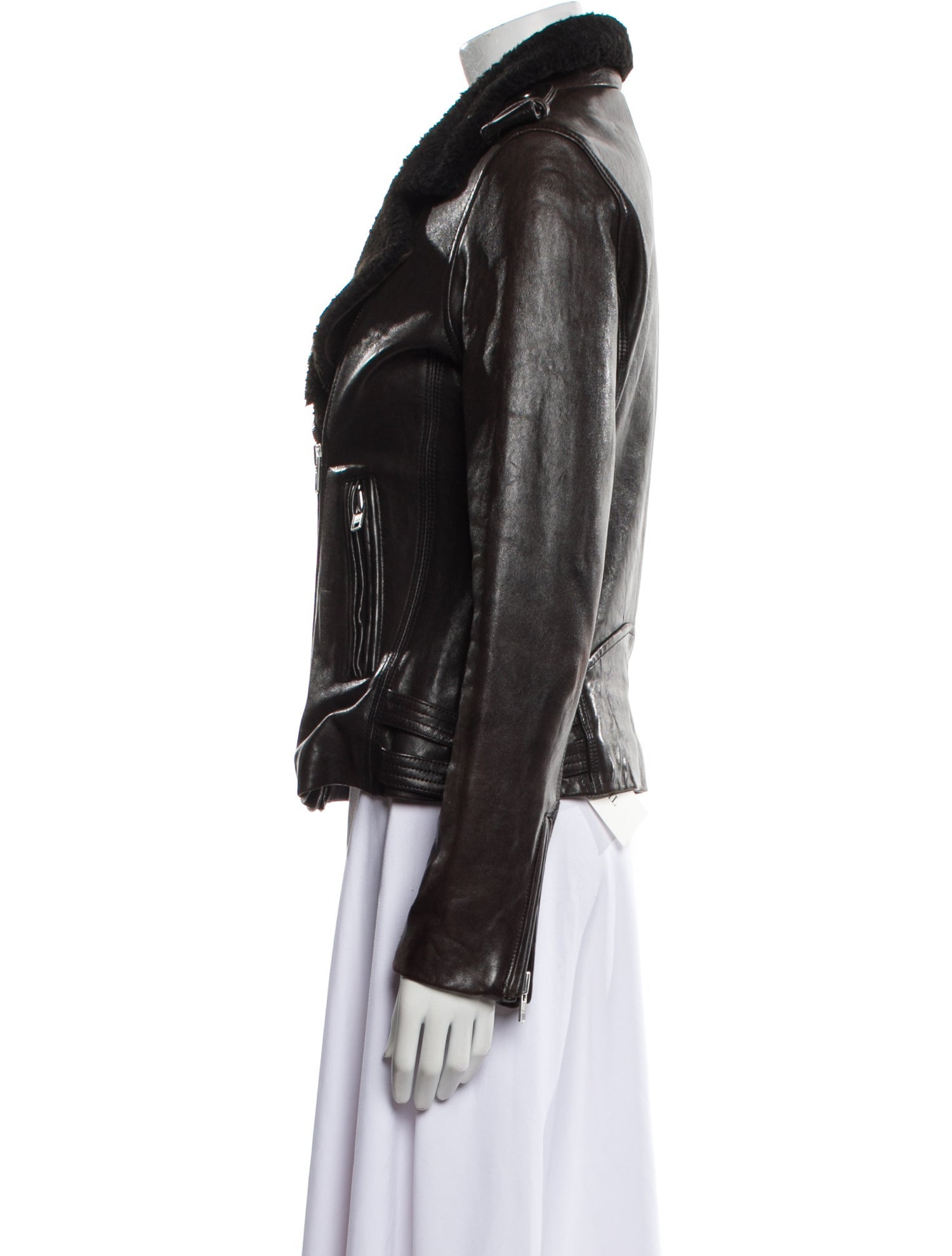 Iro Lamb Leather Fur Jacket
