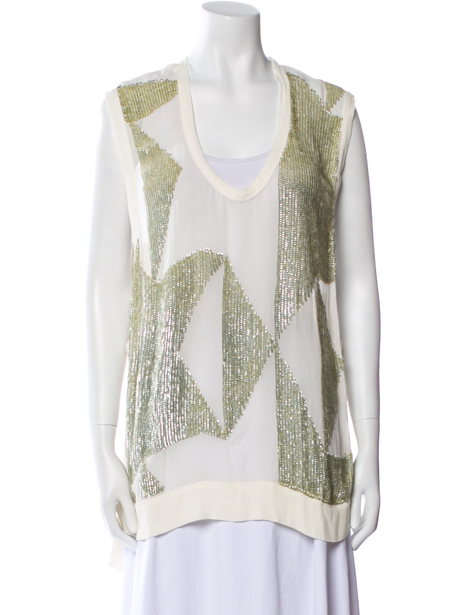 Iro Printed Scoop Neck Tunic