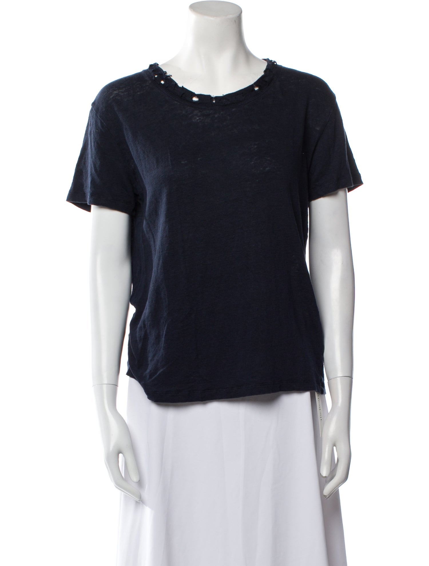 Iro Linen Scoop Neck T-Shirt
