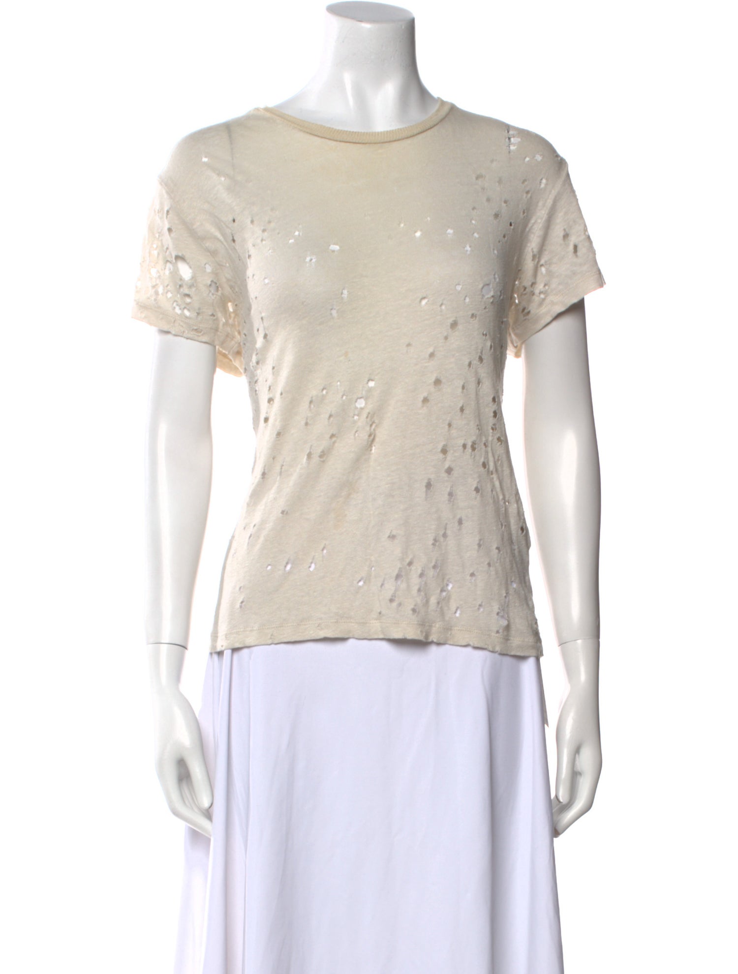 Iro Linen Scoop Neck T-Shirt