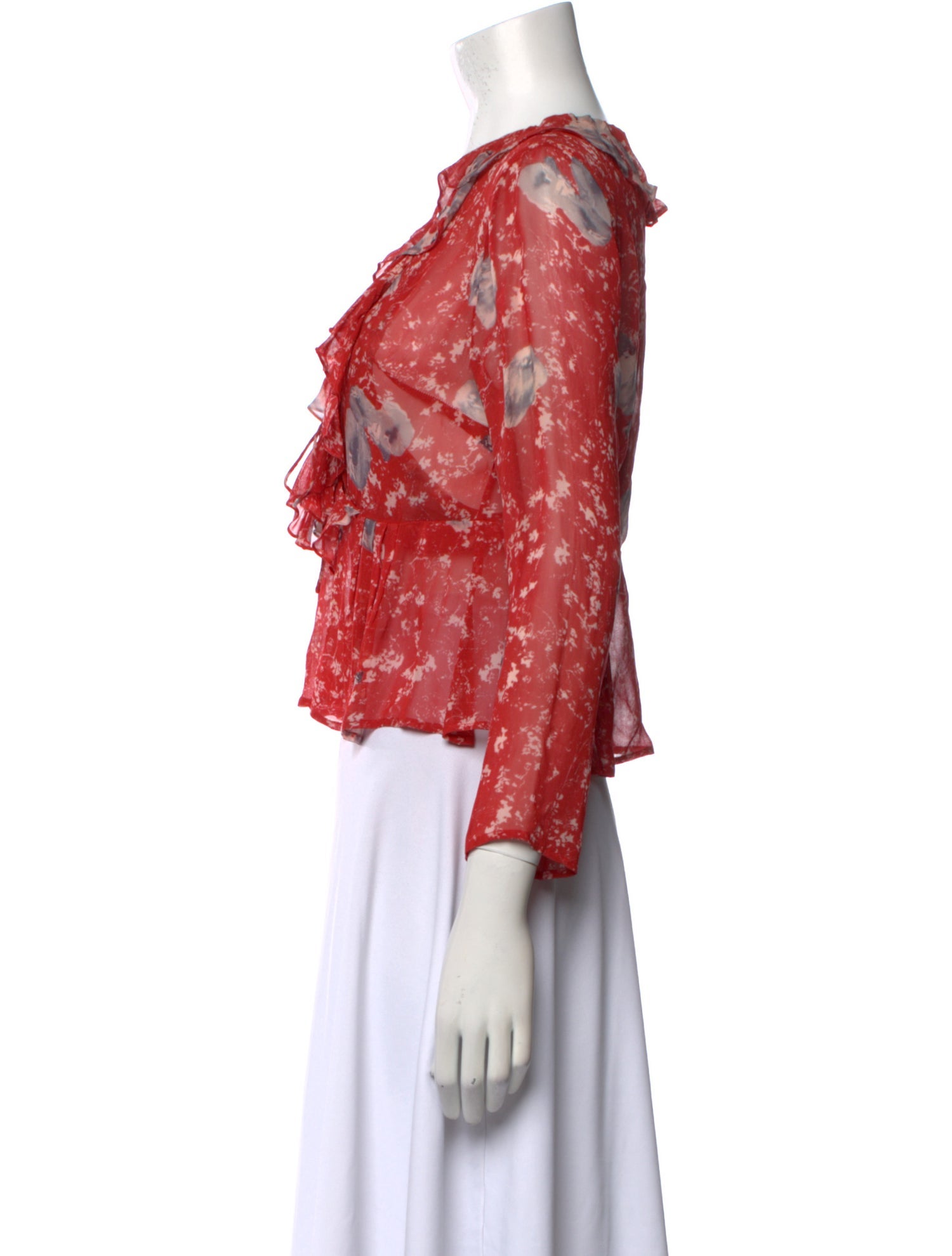Iro Floral Print V-Neck Blouse