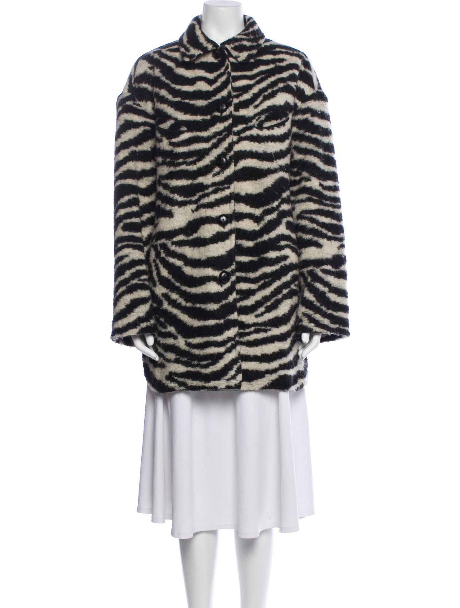 Iro Animal Print Faux Fur Jacket