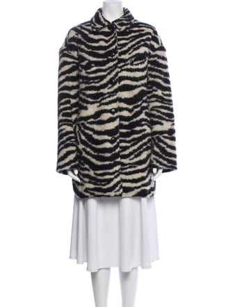 Iro Animal Print Faux Fur Jacket