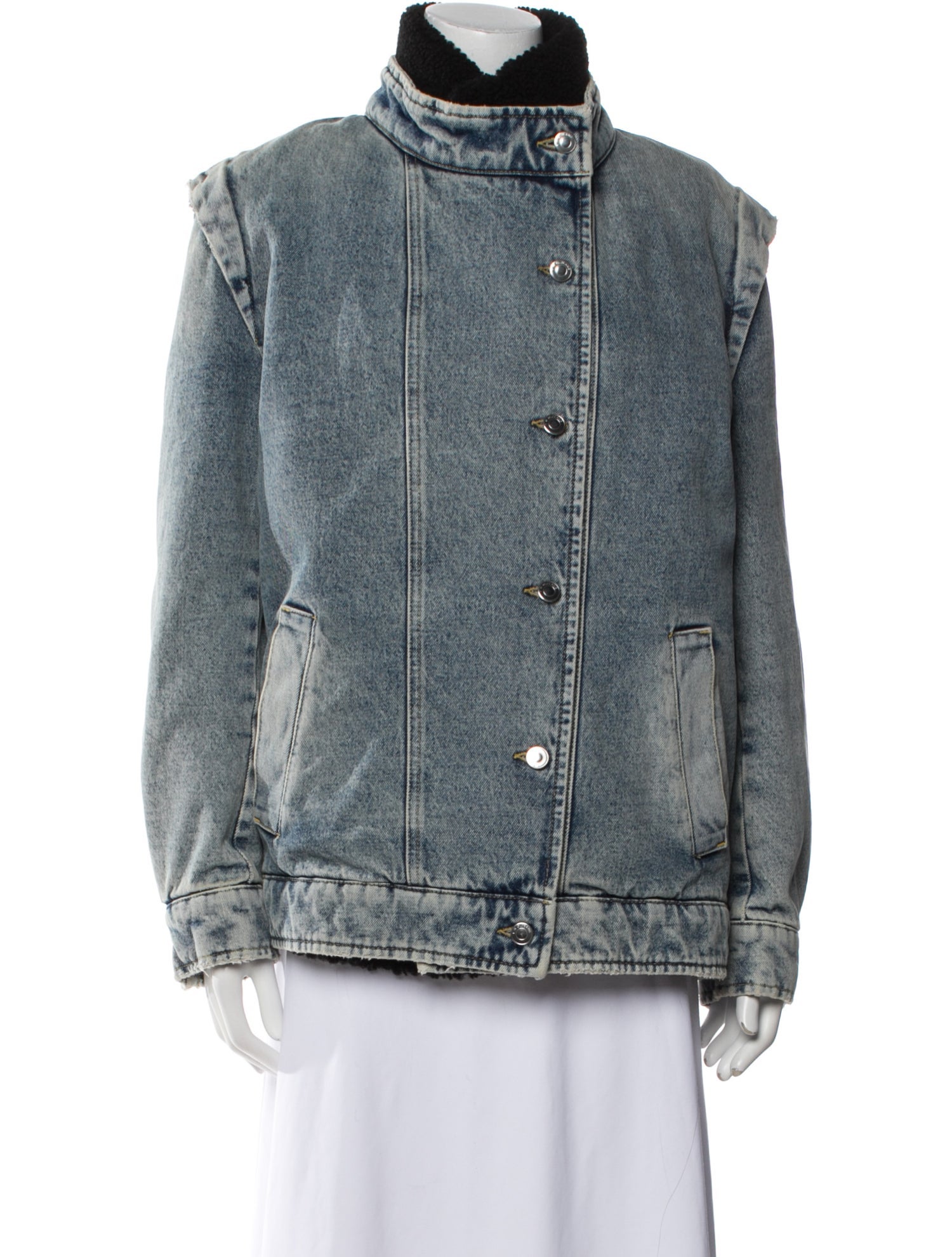 Iro Lamb Leather Denim Jacket w/ Tags