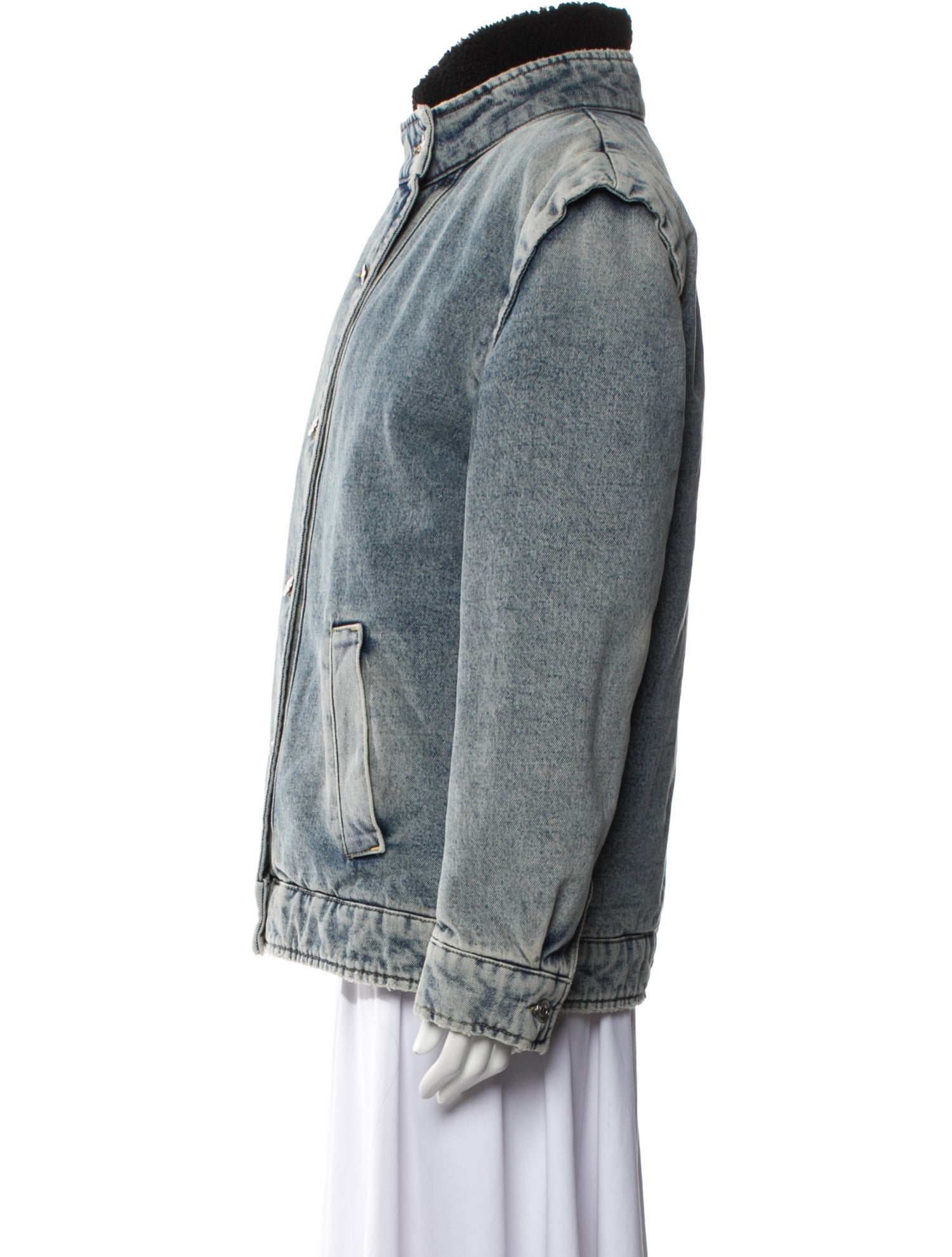 Iro Lamb Leather Denim Jacket w/ Tags