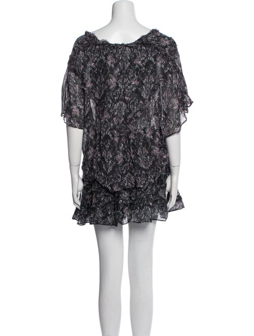 Iro Printed Mesh Accents Skirt Set