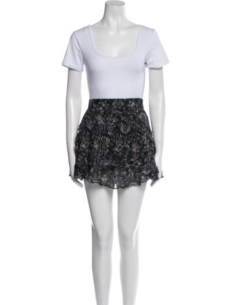 Iro Printed Mesh Accents Skirt Set