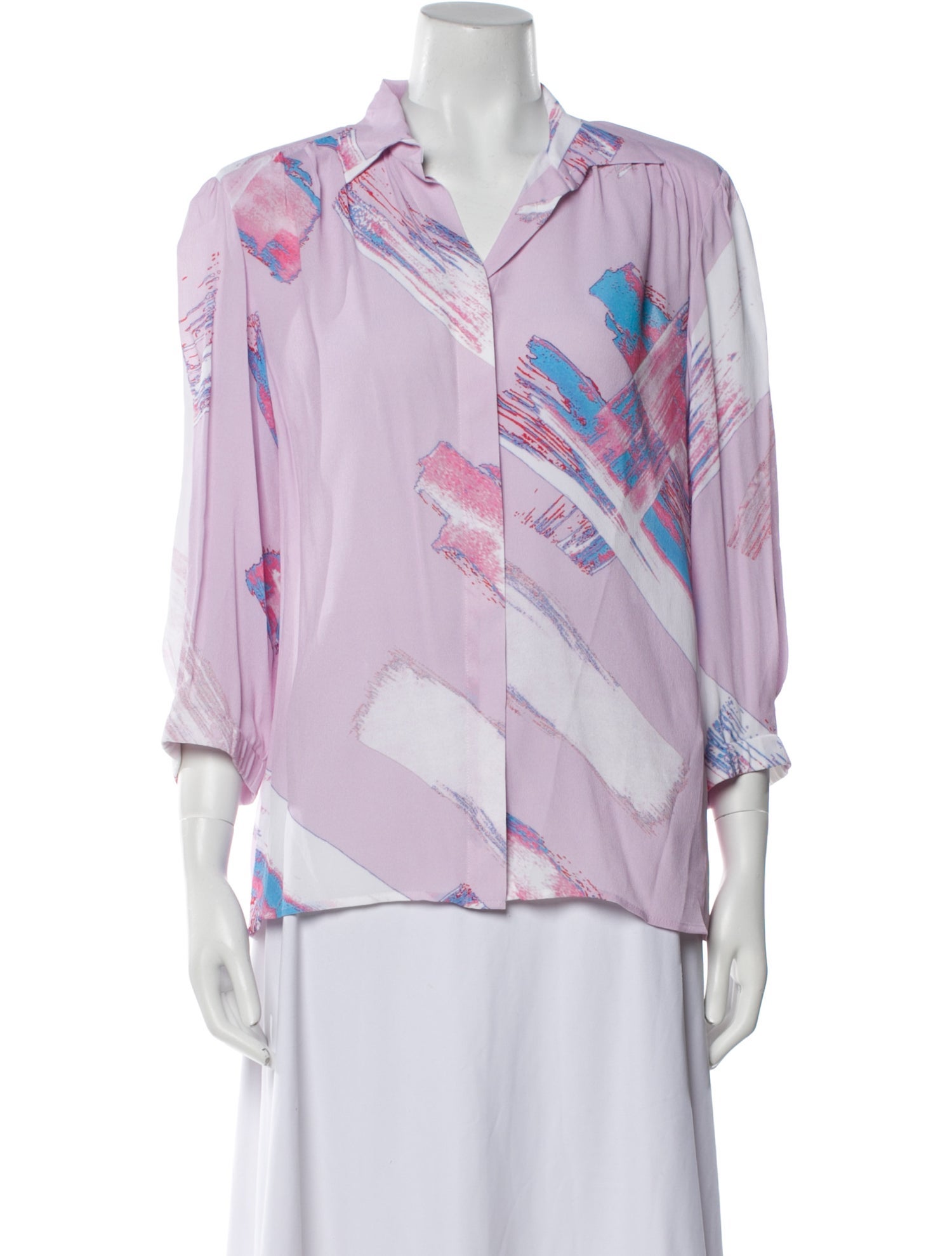 Iro Printed Three-Quarter Sleeve Blouse w/ Tags