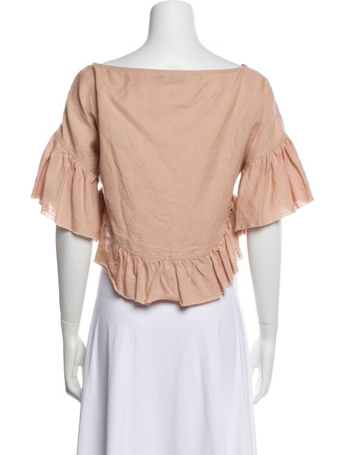 Iro Off-The-Shoulder Short Sleeve Crop Top