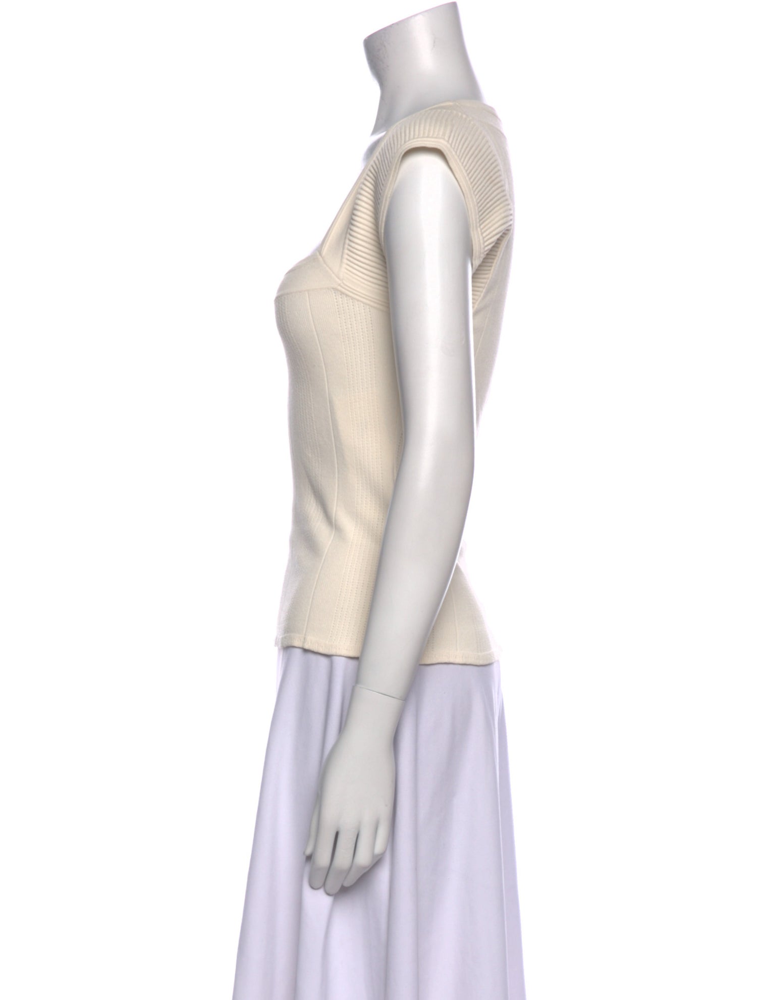 Iro Square Neckline Short Sleeve Top