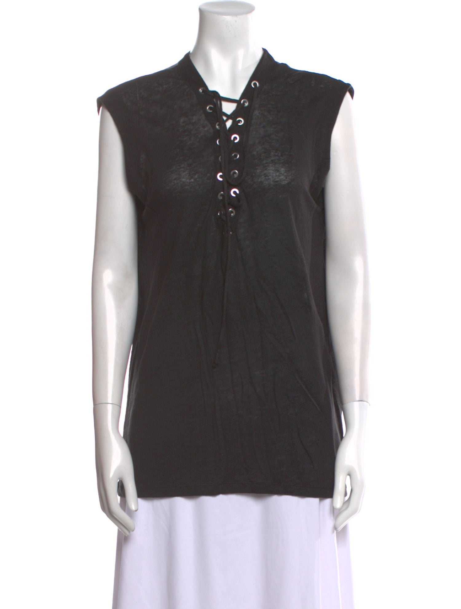 Iro Linen V-Neck Top