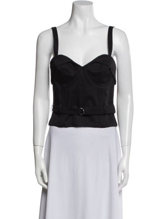 Iro V-Neck Sleeveless Crop Top