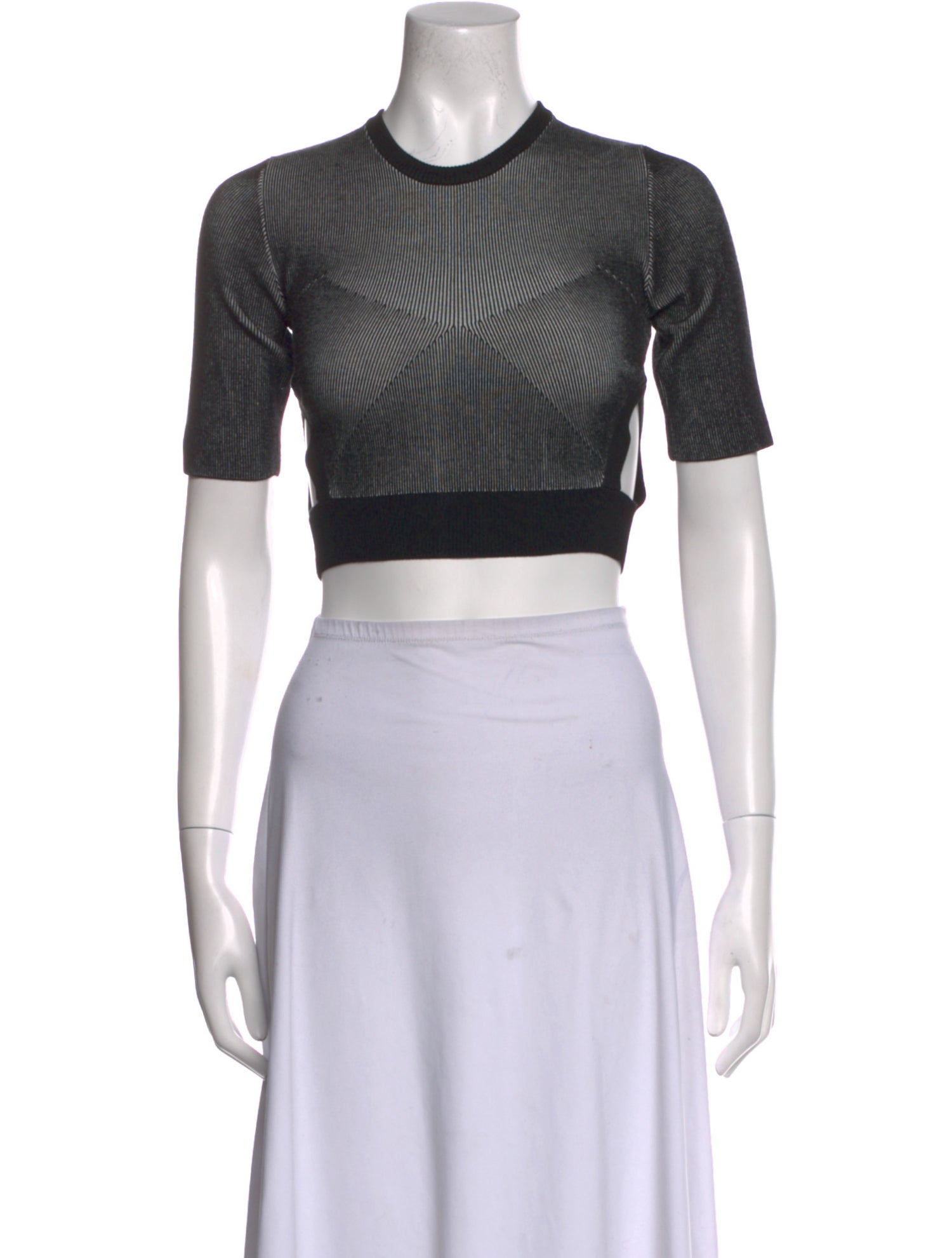 Iro Crew Neck Short Sleeve Crop Top