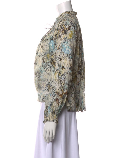 Iro Paisley Print Mock Neck Blouse