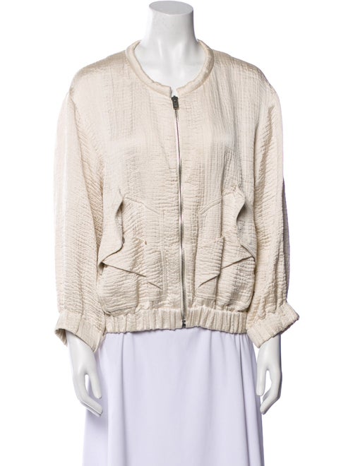 Iro Linen Striped Bomber Jacket