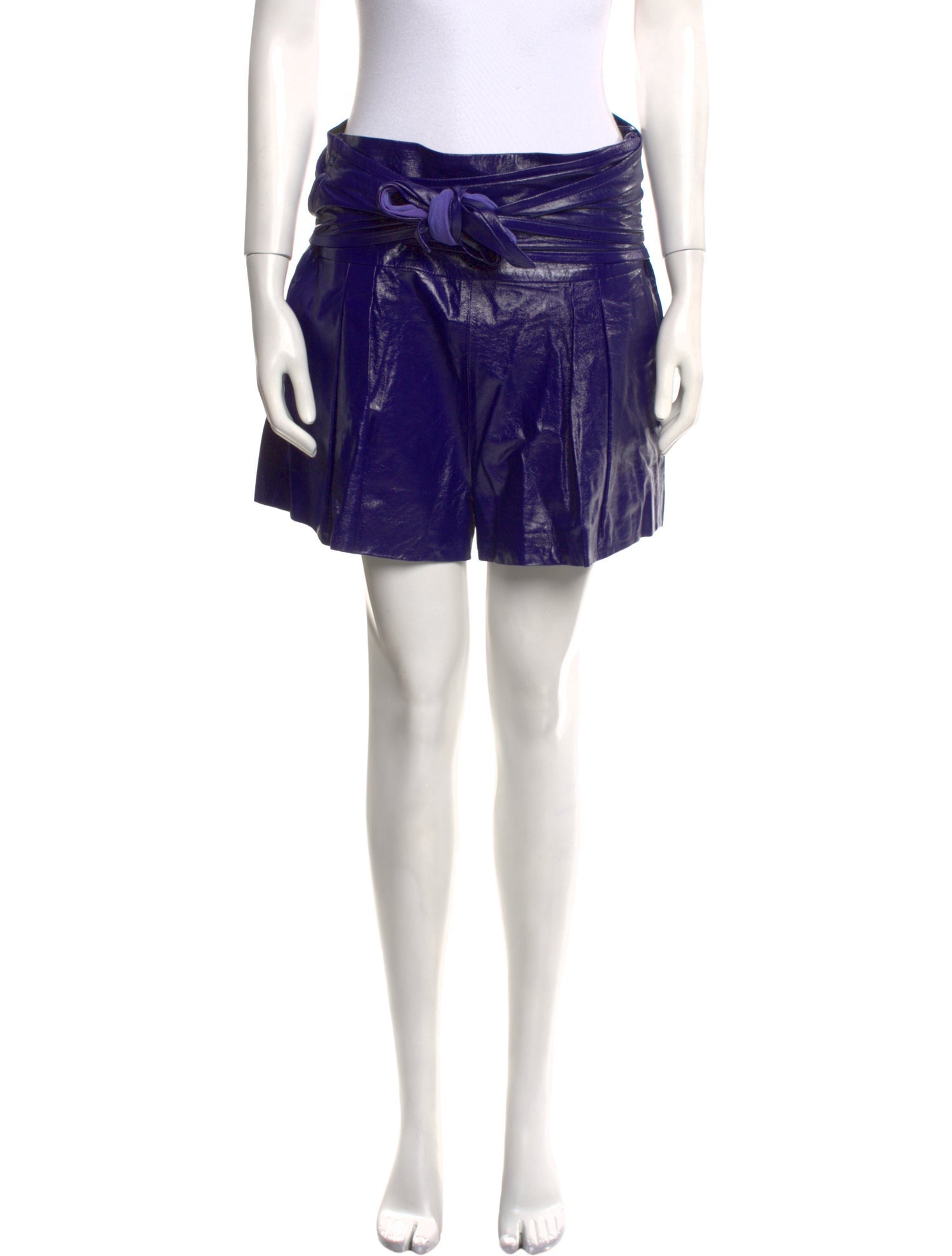 Iro Lamb Leather Mini Shorts