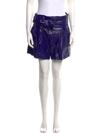 Iro Lamb Leather Mini Shorts