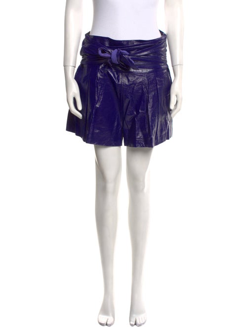 Iro Lamb Leather Mini Shorts