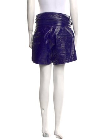 Iro Lamb Leather Mini Shorts