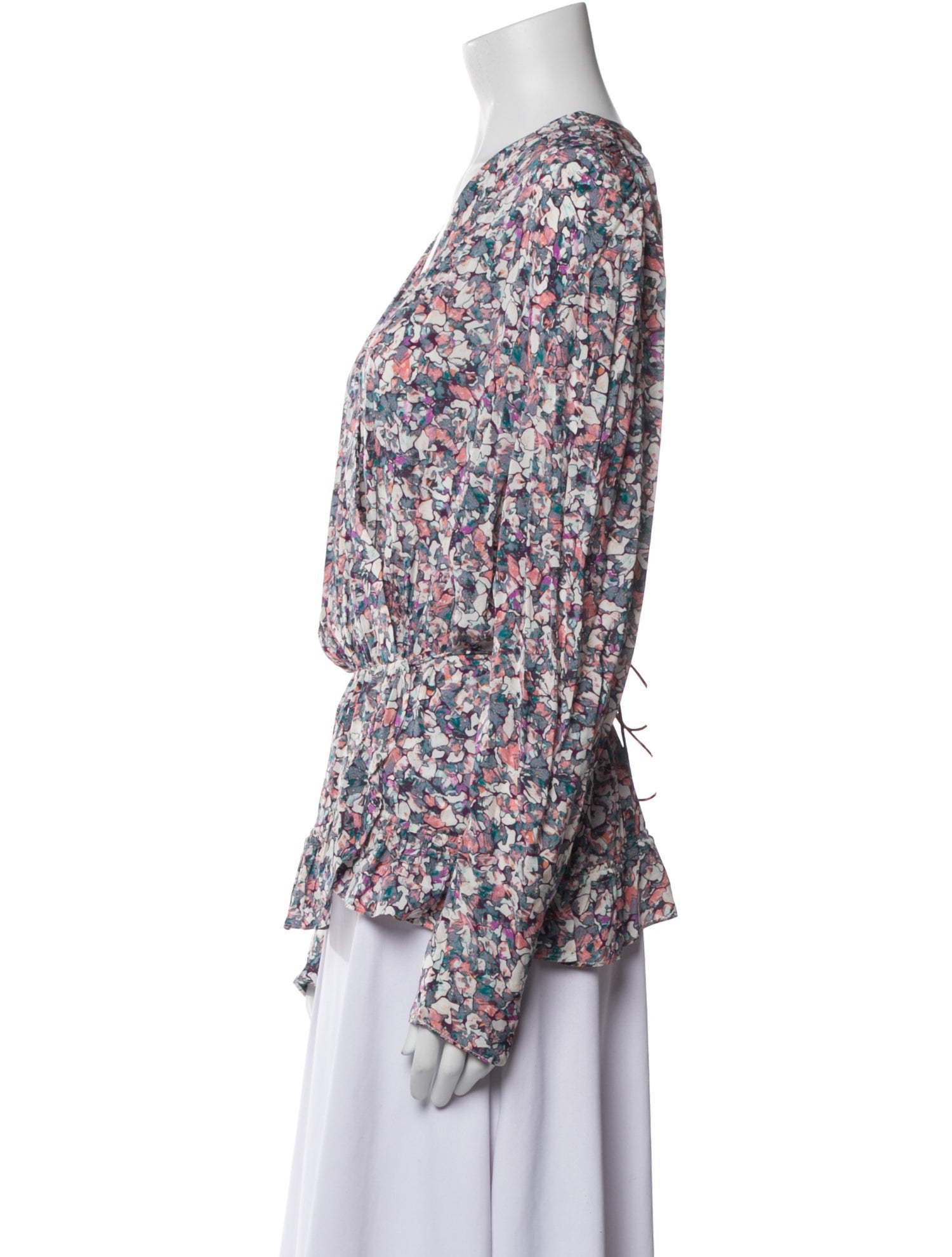 Iro Floral Print V-Neck Blouse