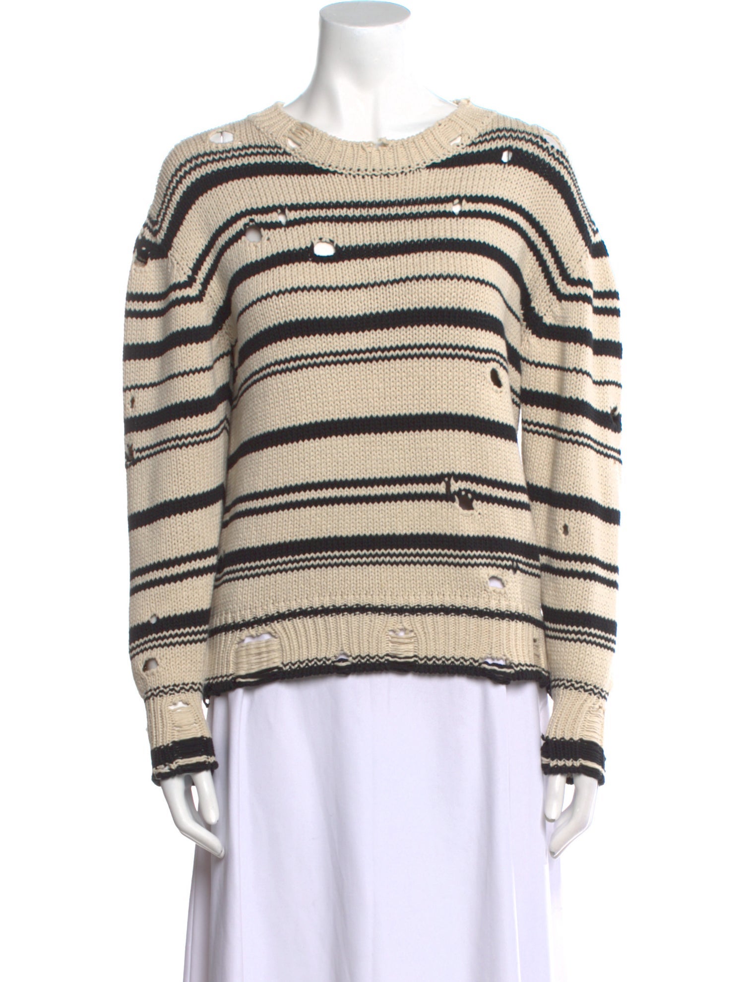 Iro Striped Scoop Neck Sweater