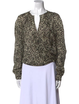 Iro Silk Animal Print Blouse