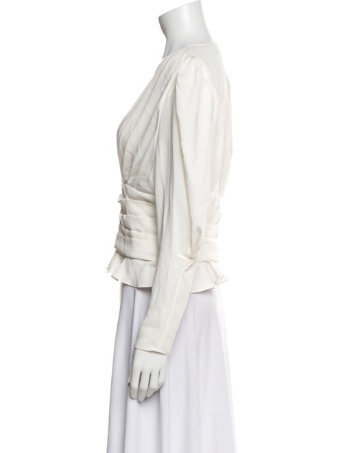 Iro V-Neck Long Sleeve Crop Top