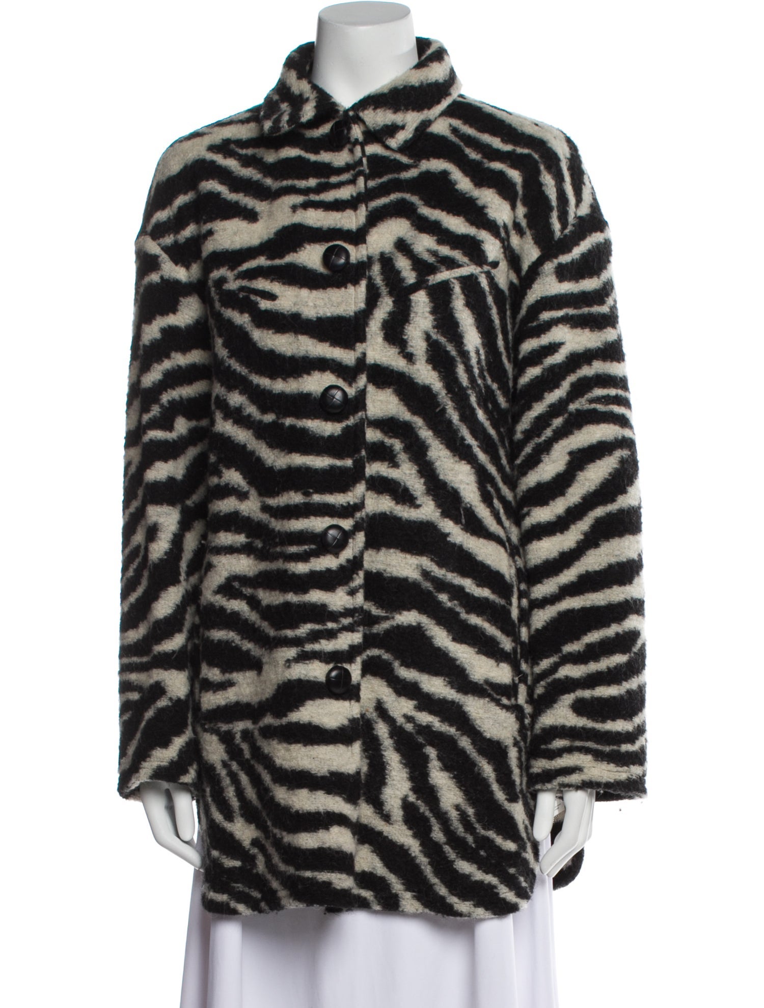 Iro Animal Print Faux Fur Jacket